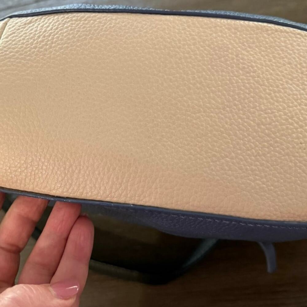 Kate Spade Jackson St., Miley hobo bag in blue ivory and black pebble leather - Picture 5 of 11